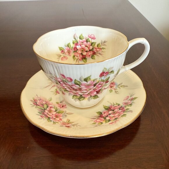 Royal Albert Bone China Blossom Time Series Apple Blossom Tea Cup & Saucer Set - Picture 1 of 8
